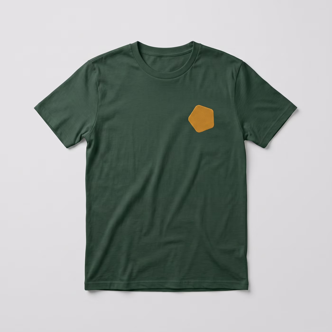 Dunkelgrünes REHAB-FIVE T-Shirt mit Signet-Stickung